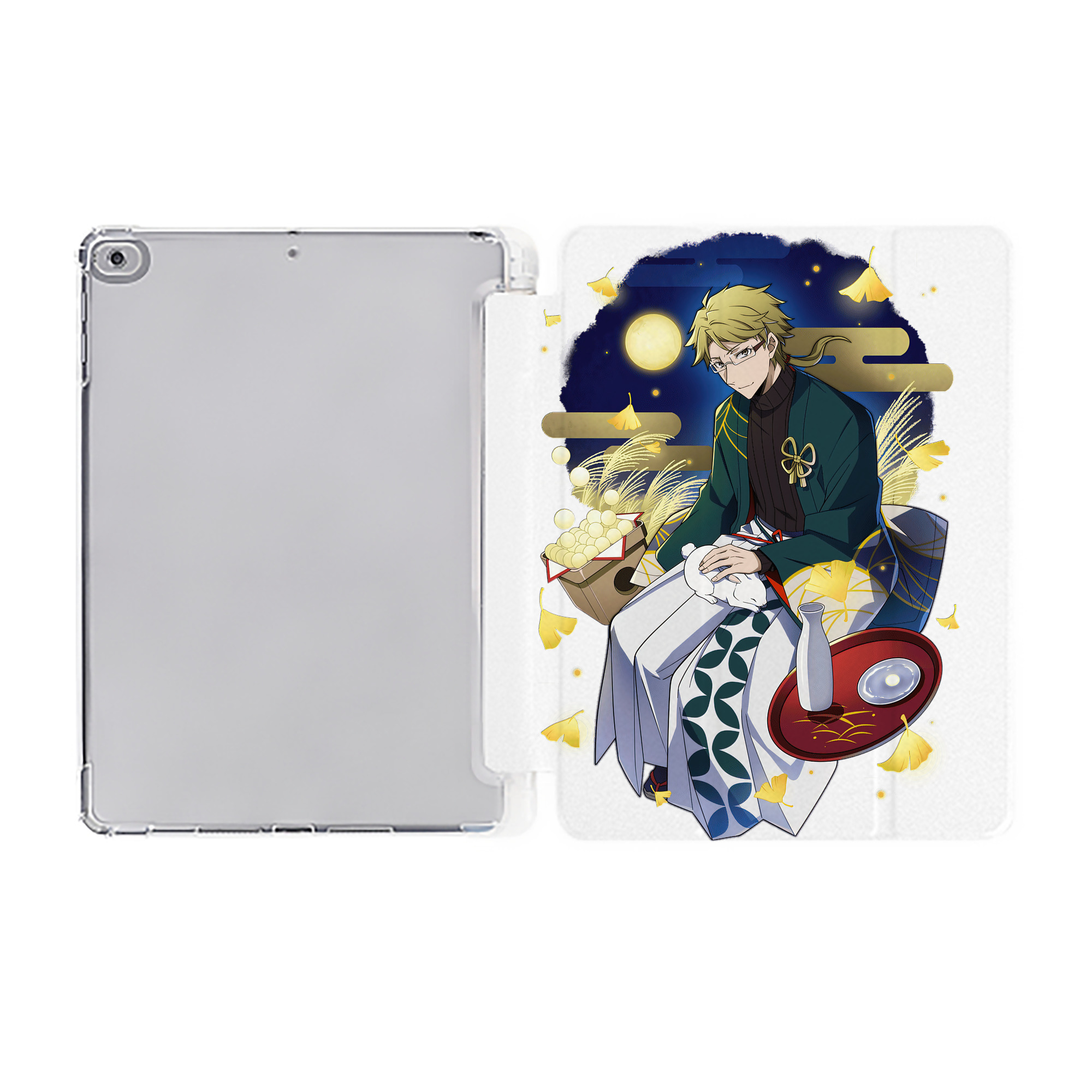 （画像用） 文豪ストレイドッグス Bungo Stray Dogs IPad ケース ペン収納付き 三つ折りスタンド PUレザー×シリコン 対応機種9.5/10.5/10.9インチ